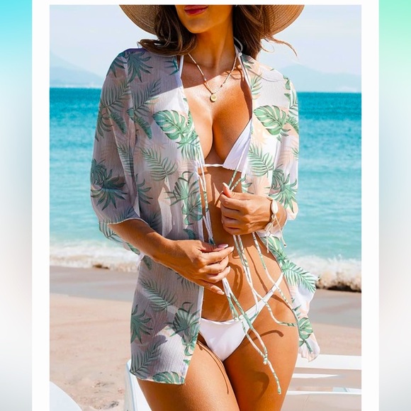 New!❤️‍🔥 Semi-sheer Swimsuit Cover-Up Summer Breeze - Picture 1 of 5